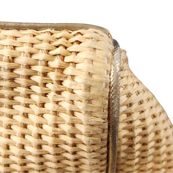 Tory Burch York Buckle Natural Straw Tote Shoulder Bag - Picture 12 of 13